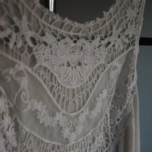 Cream Lacy & Flowy Tank from Altar'd State